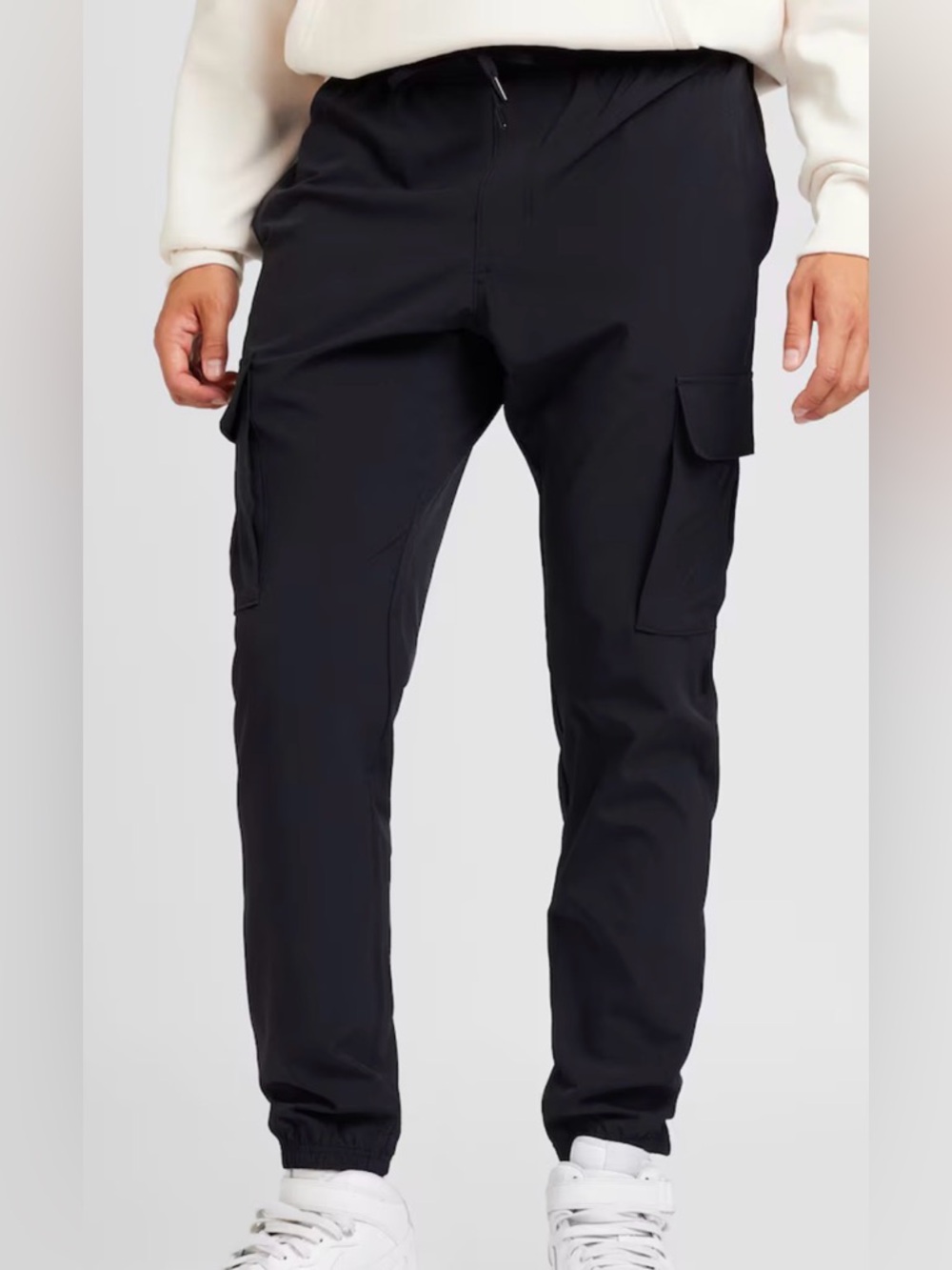 Boys’ Under Armour Black Jogger Loose wind pants with White Logo